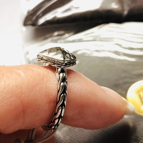 Brand New w/Tag John Hardy Sterling Silver Classic Chain Hammered Ring Size 7 - Picture 3 of 11